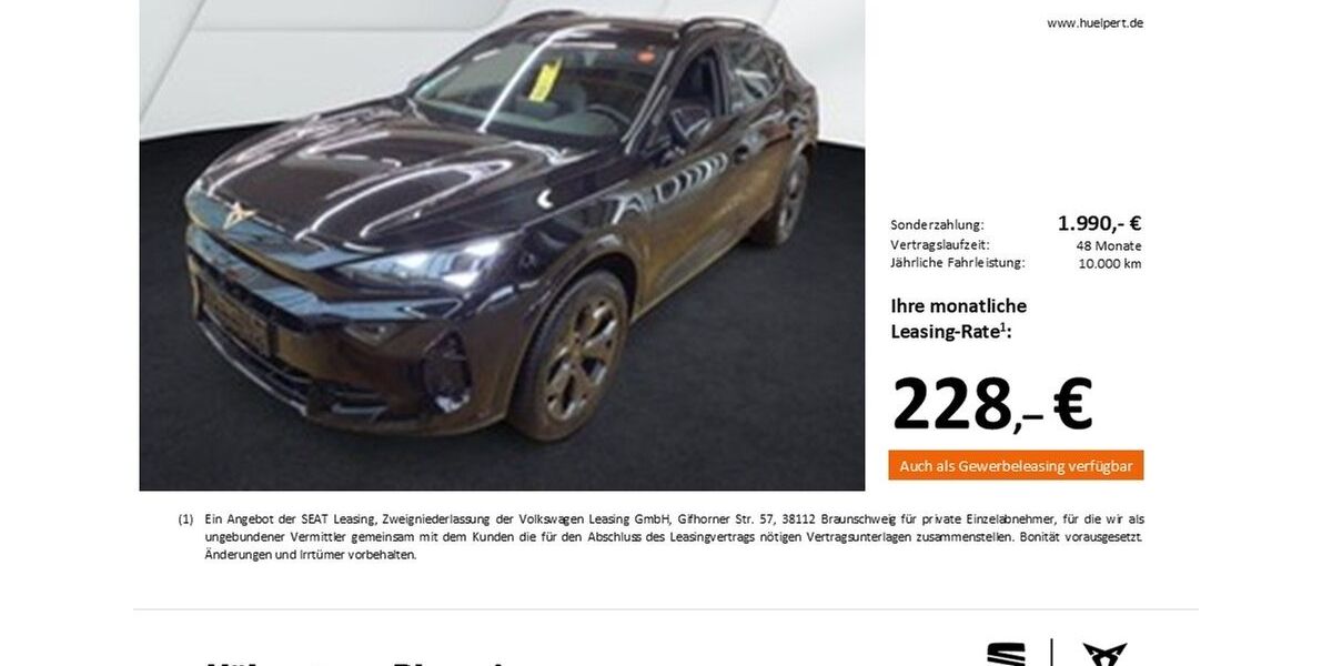 Cupra Formentor 17.468 km 31.852 &euro; Dortmund 44269