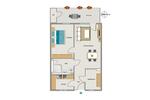 Erdgeschoßwohnung Essen Stadtbezirk V - 2.5 Zimmer, 70 m&sup2;, 736&euro; | Angebot:26063826