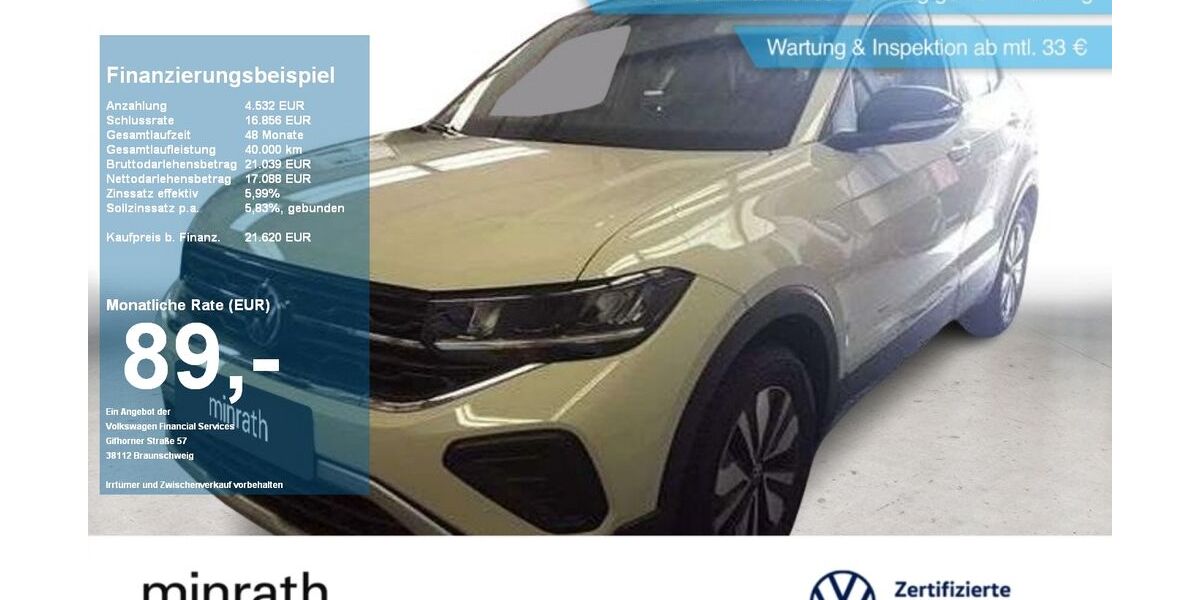 VW T-Cross 5.672 km 21.610 &euro; Duisburg-Rheinhausen 47226