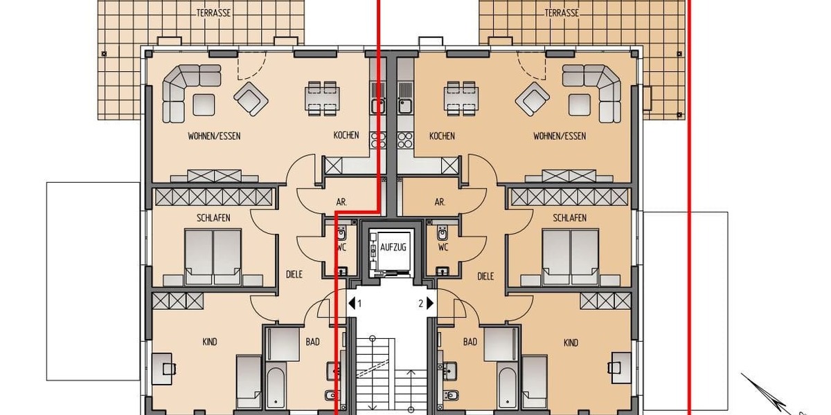 Etagenwohnung Wetter Esborn - 3 Zimmer, 101 m&sup2;, 439.000&euro; | Angebot:25210716