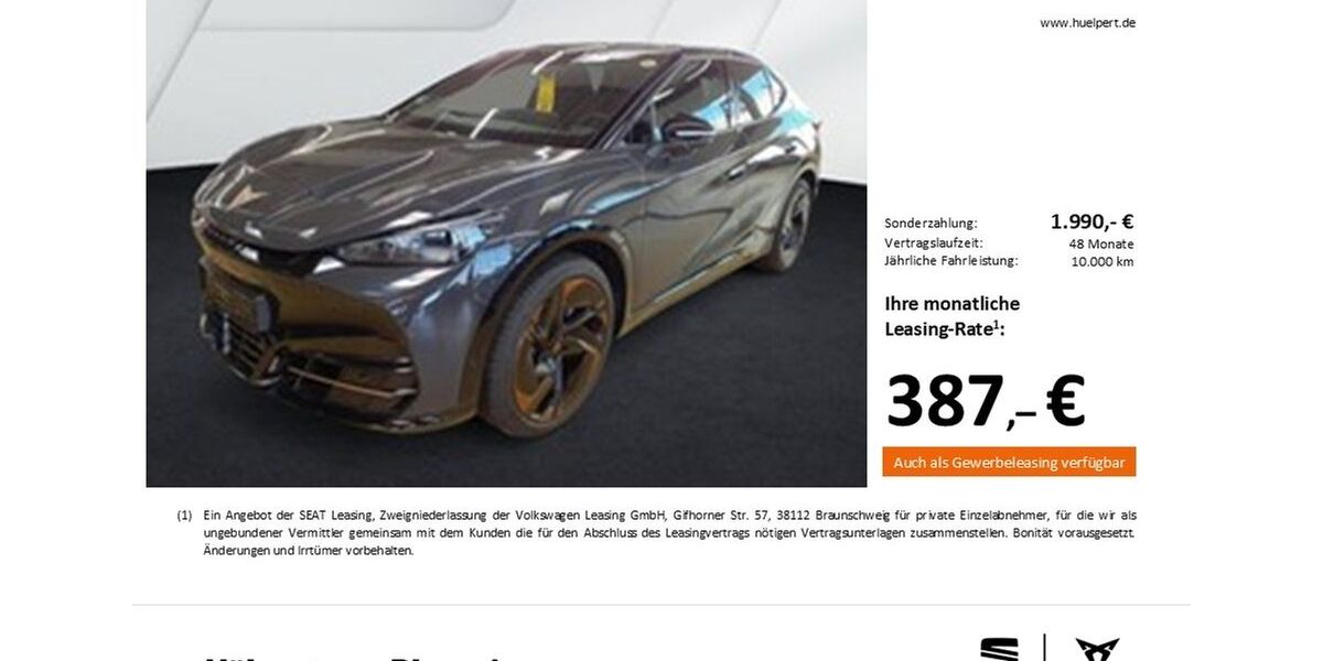 Cupra Tavascan 12.592 km 42.328 &euro; Dortmund 44269