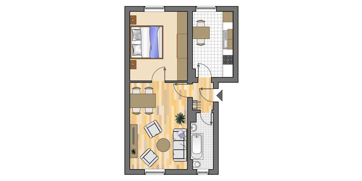 Etagenwohnung Herten Herten-Süd-West - 2.5 Zimmer, 49 m&sup2;, 379&euro; | Angebot:27339426