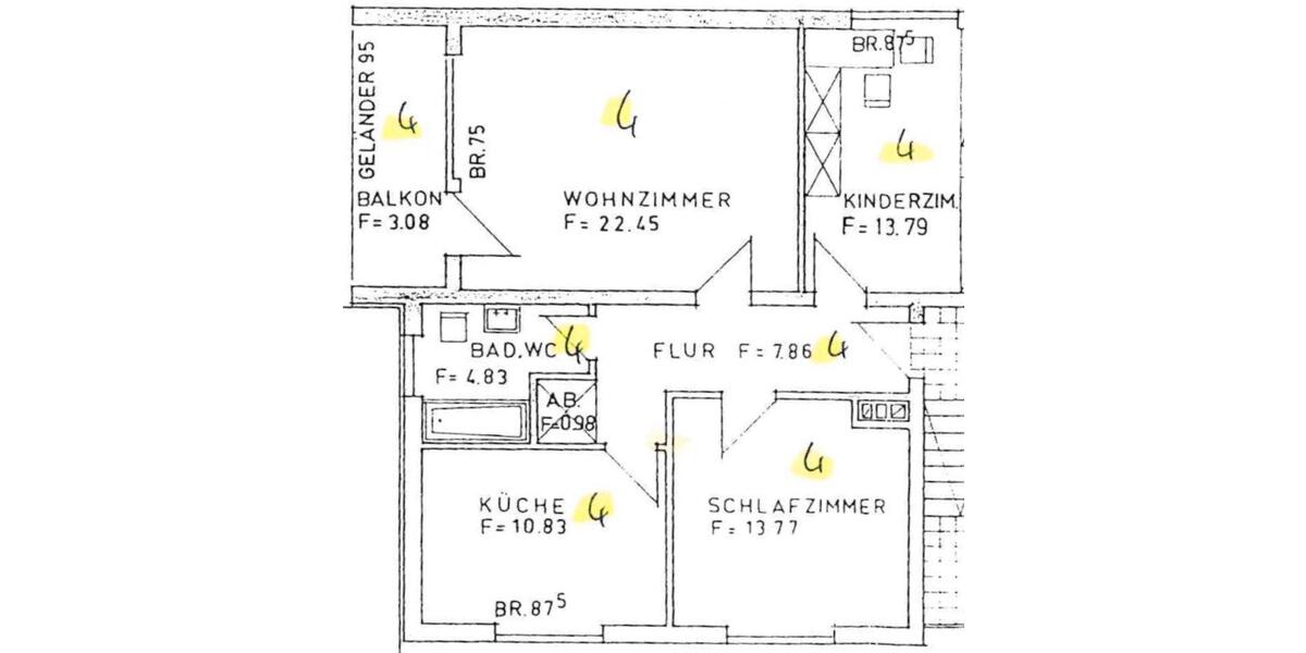 Etagenwohnung Gevelsberg - 3 Zimmer, 77 m&sup2;, 122.000&euro; | Angebot:27024044