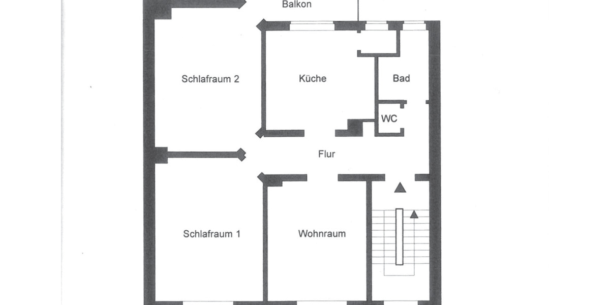 Etagenwohnung Essen Stadtbezirk II - 3 Zimmer, 97 m&sup2;, 1.095&euro; | Angebot:25394270