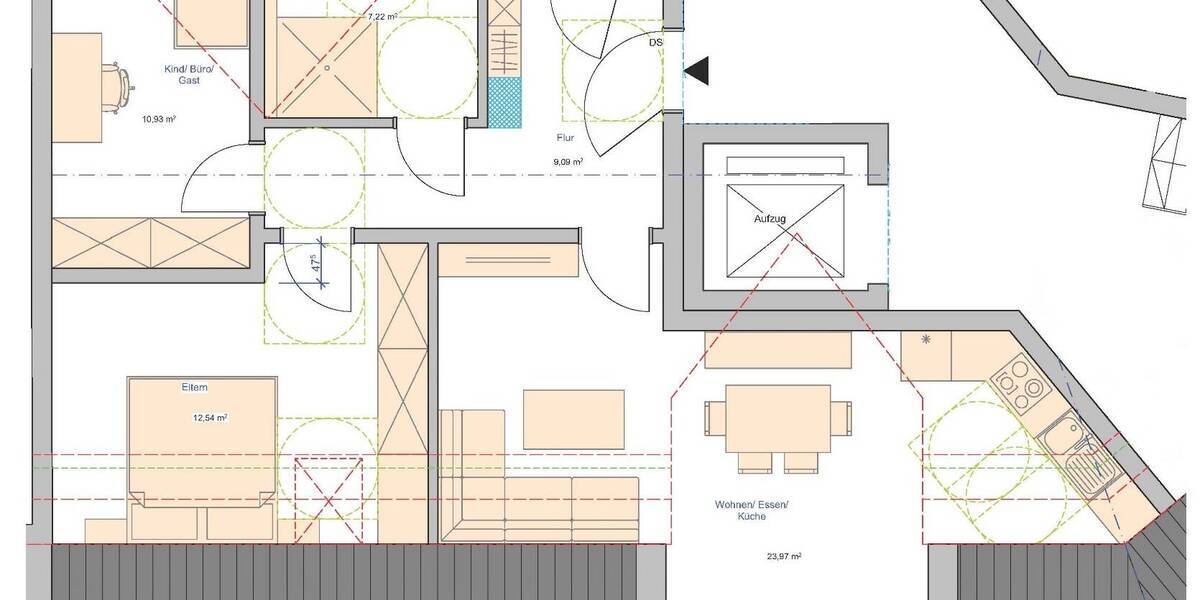 Etagenwohnung Dorsten Rhade - 3 Zimmer, 68 m&sup2;, 267.500&euro; | Angebot:23886482
