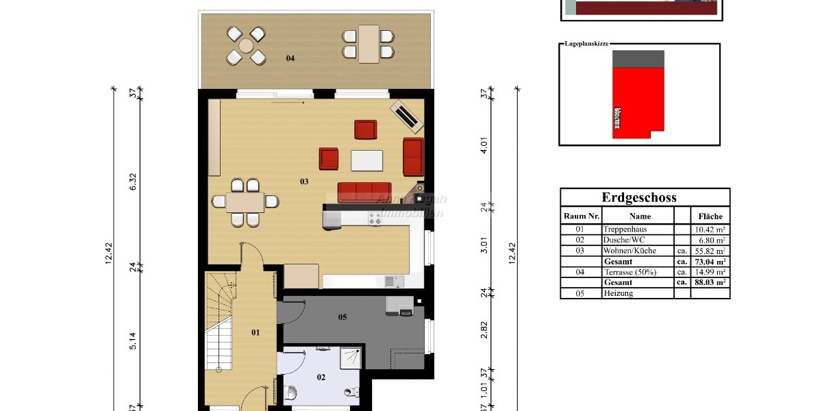 Gepflegte Doppelhaushälfte mit Loggia und Garten in Dortmund Loh - Doppelhaushälfte Dortmund Loh | Angebot:24345237