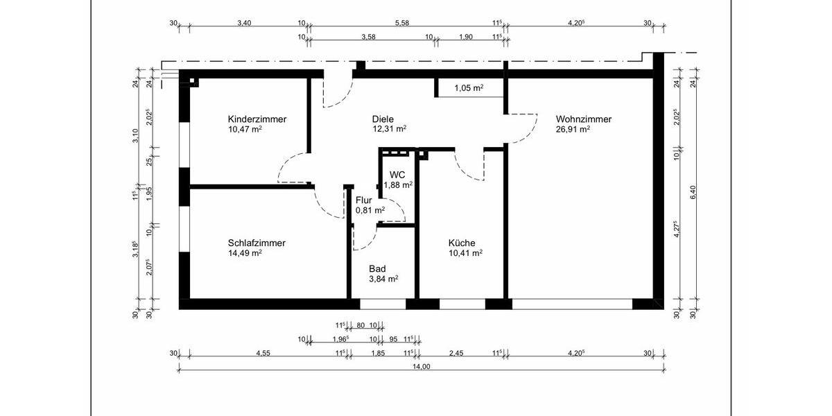 Helle 3-Zimmer Wohnung mit 80qm in Langenberg 3 zimmer