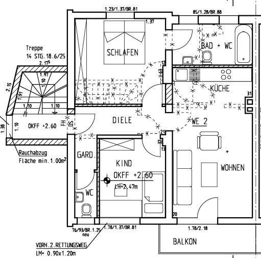 Etagenwohnung Essen Stadtbezirk IX - 3 Zimmer, 65 m&sup2;, 950&euro; | Angebot:26238288