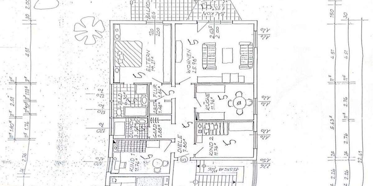 Etagenwohnung Bochum Stiepel - 4 Zimmer, 107 m&sup2;, 420.000&euro; | Angebot:25374287