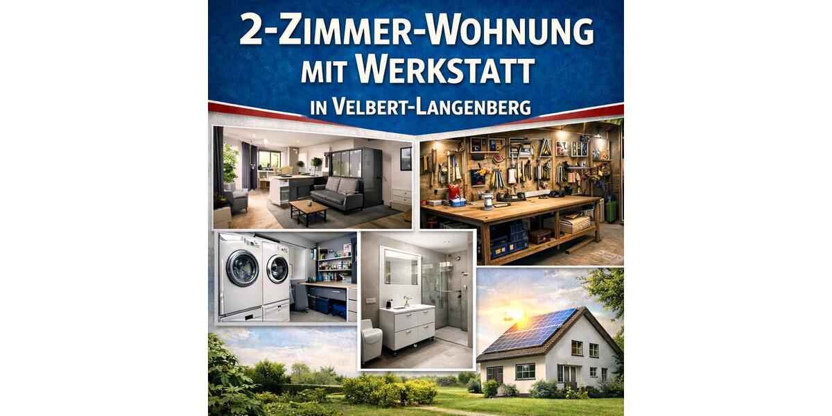 2-Zimmer-Wohnung mit Werkstatt in Velbert-Langenberg 2 zimmer