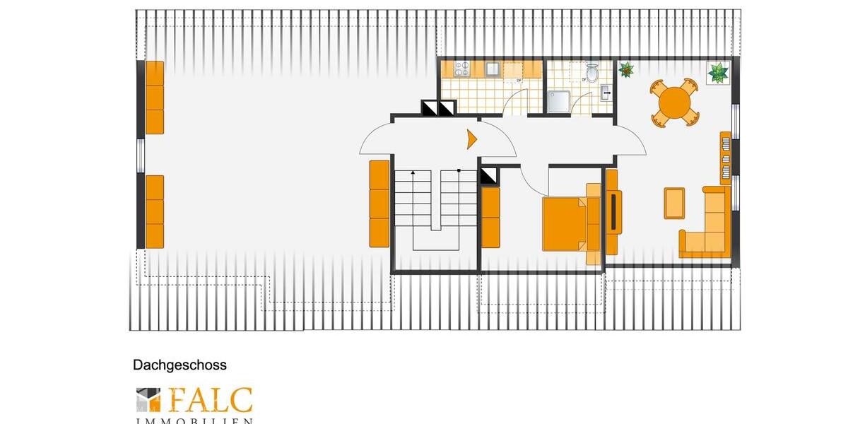 Dachgeschoßwohnung Heiligenhaus - 2 Zimmer, 41 m&sup2;, 405&euro; | Angebot:24780673