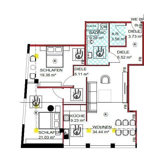 Etagenwohnung Oberhausen Altstadt-Süd - 3 Zimmer, 1.495&euro; | Angebot:26893035