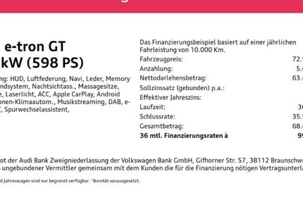 Audi e-tron GT 61.761 km 72.998 &euro; Wuppertal 42109
