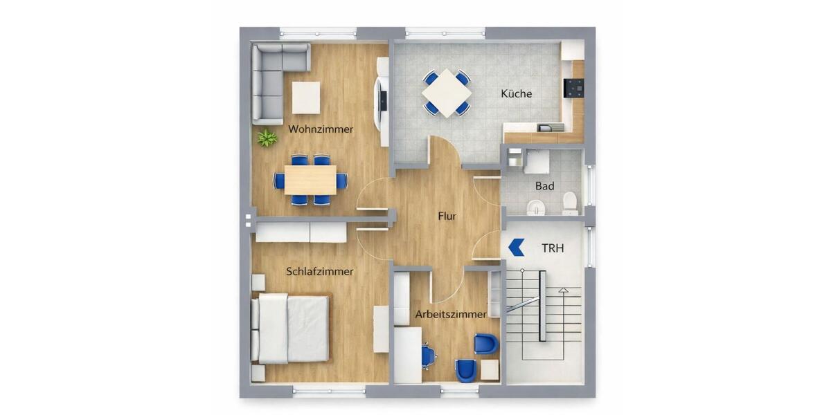 Etagenwohnung Bottrop Ebel - 3 Zimmer, 72 m&sup2;, 720&euro; | Angebot:25484211