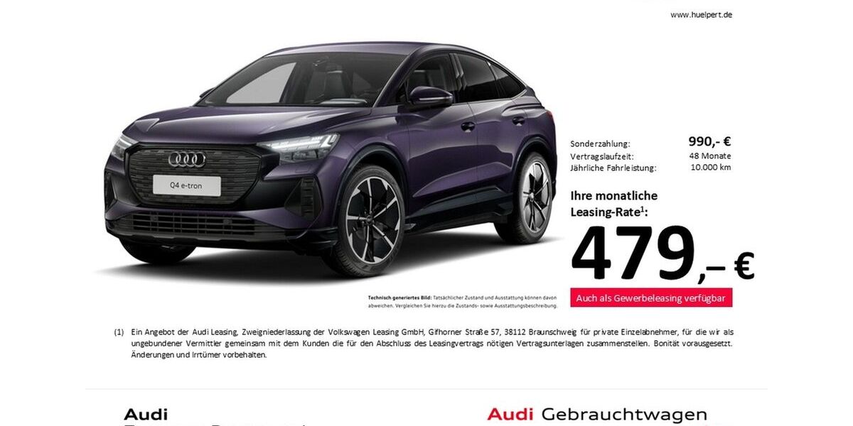 Audi Q4 e-tron 5.291 km 51.988 &euro; Dortmund 44143