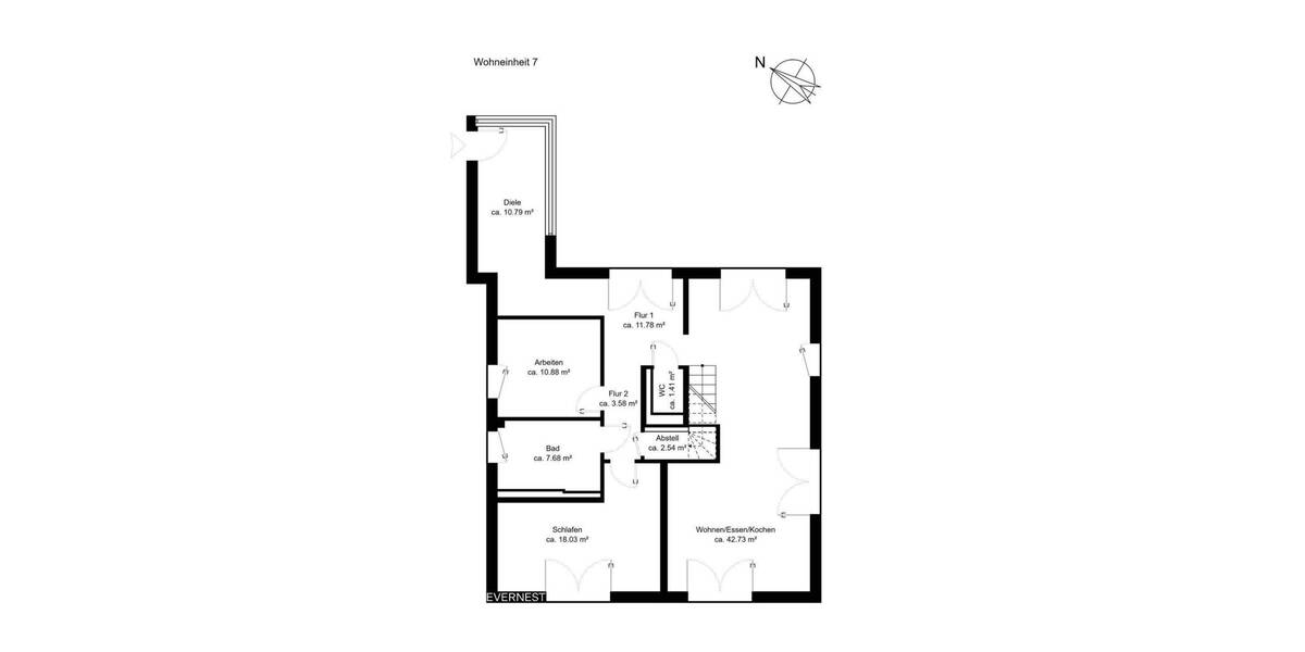 Etagenwohnung Essen Bredeney - 3 Zimmer, 131 m&sup2;, 990.000&euro; | Angebot:25686571