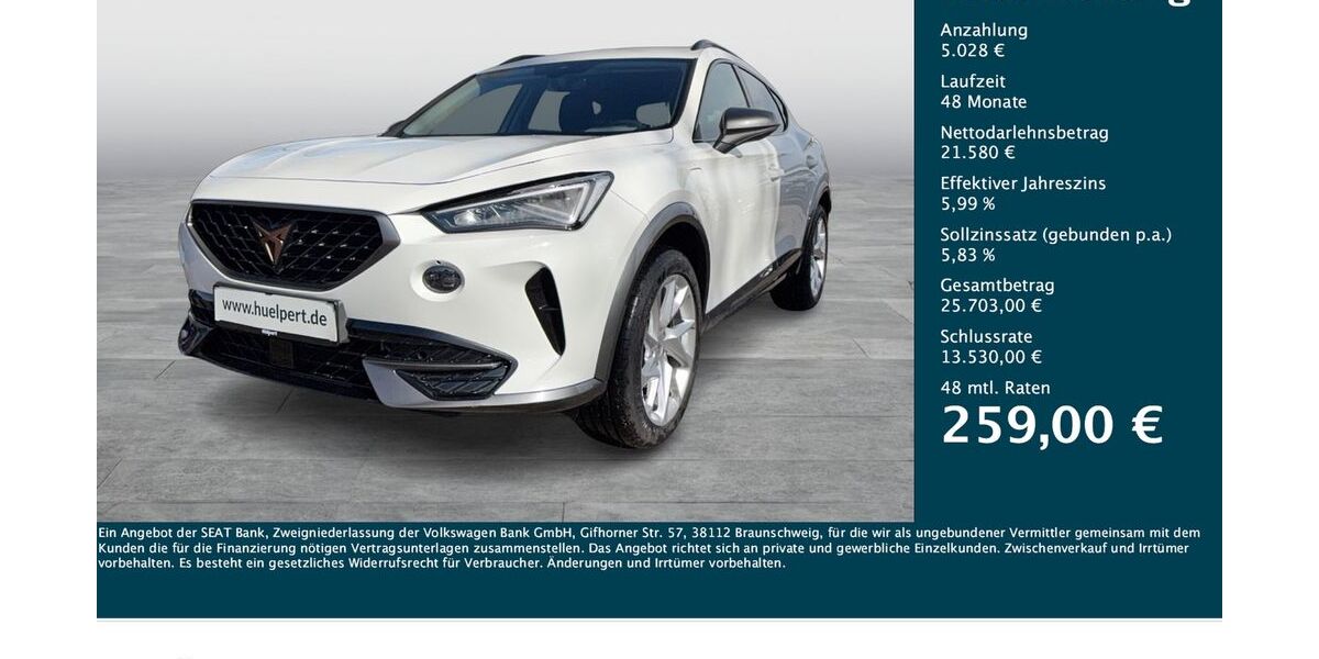 Cupra Formentor 29.058 km 26.390 &euro; Dortmund 44269
