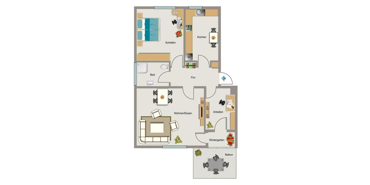 Etagenwohnung Dortmund Hombruch - 3.5 Zimmer, 65 m&sup2;, 619&euro; | Angebot:26329873