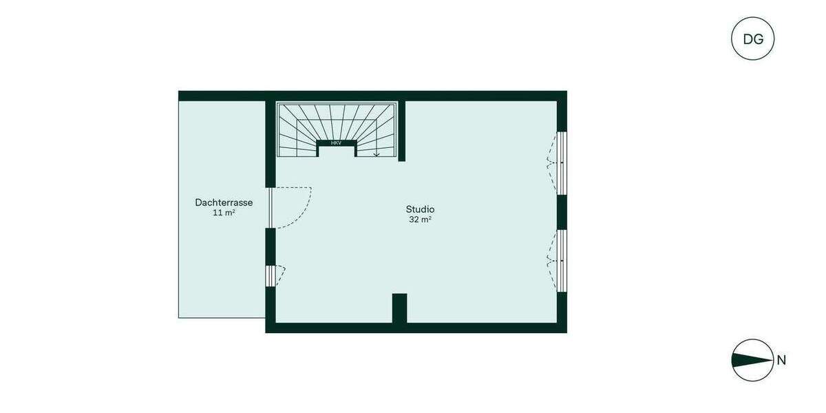 Doppelhaushälfte mit Dachstudio, Dachterrasse und Garage 4 zimmer