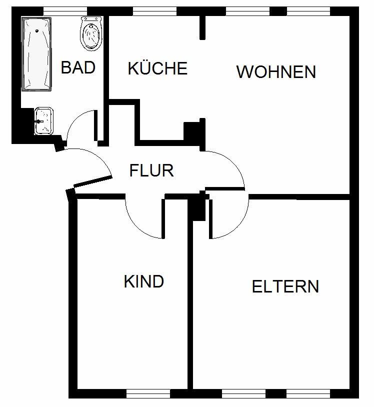 2-Zimmer-Wohnung in Gelsenkirchen Hassel zimmer
