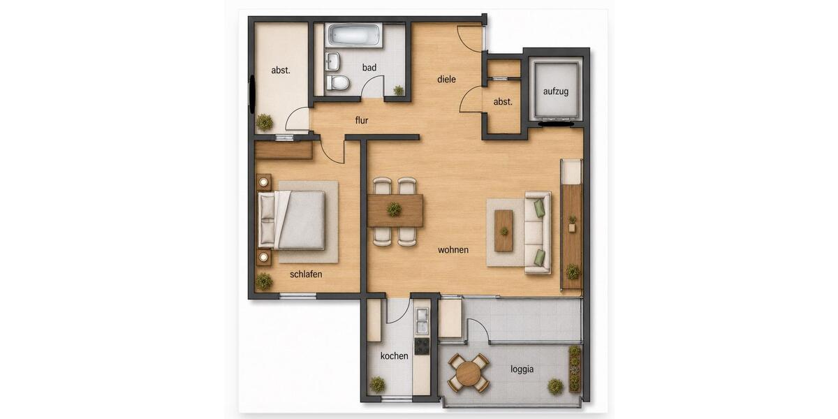 Etagenwohnung Wuppertal Eckbusch - 2.5 Zimmer, 86 m&sup2;, 179.000&euro; | Angebot:27096096