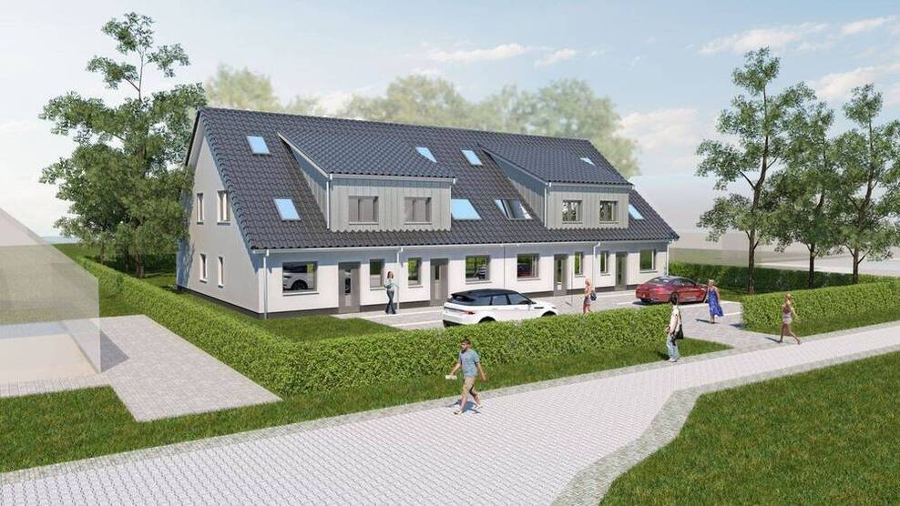 Wohnen im Grünen: Neubau von vier Reihenhäusern in Melchiorshausen