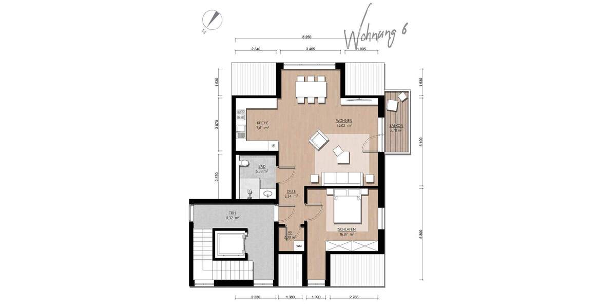 Etagenwohnung Velbert Nierenhof - 2 Zimmer, 74 m&sup2;, 259.000&euro; | Angebot:25245082