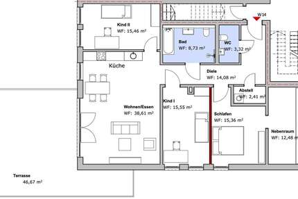 Wohnung Hattingen Blankenstein - 4 Zimmer, 138 m&sup2;, 1.857&euro; | Angebot:27308801