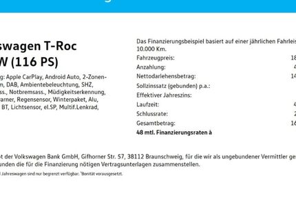 VW T-Roc 35.801 km 18.950 &euro; Wuppertal 42109