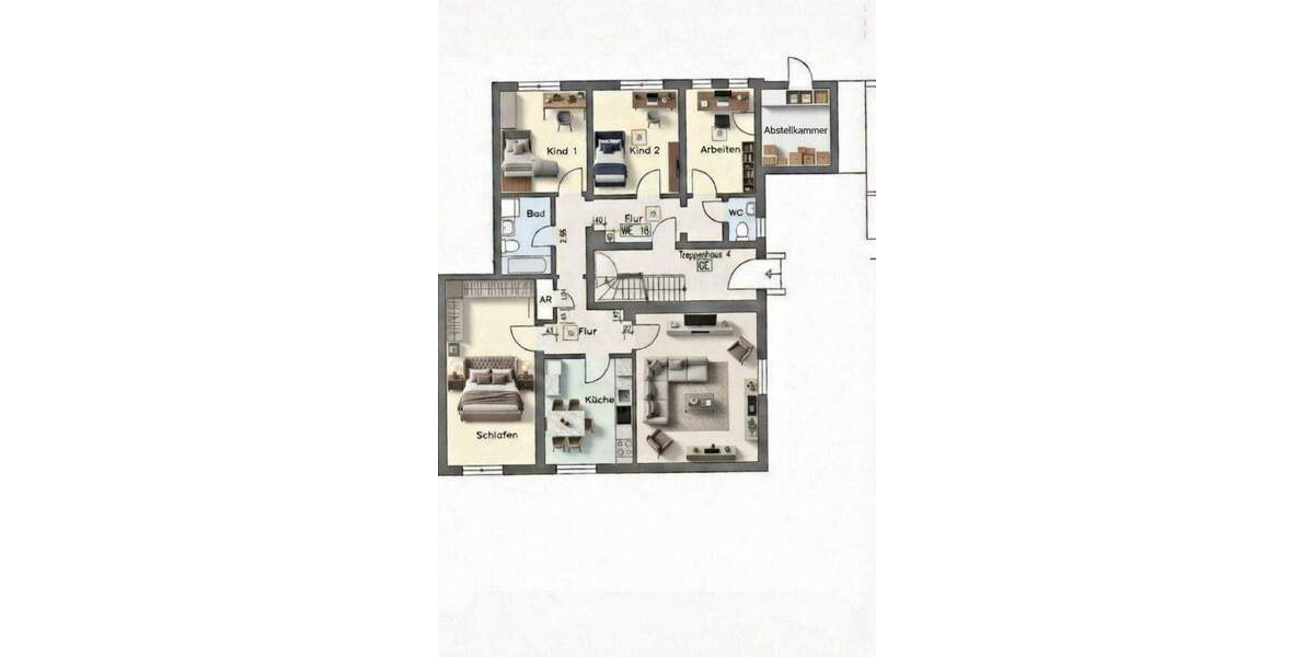 Etagenwohnung Gelsenkirchen Bismarck - 5 Zimmer, 100 m&sup2;, 195.000&euro; | Angebot:25165471