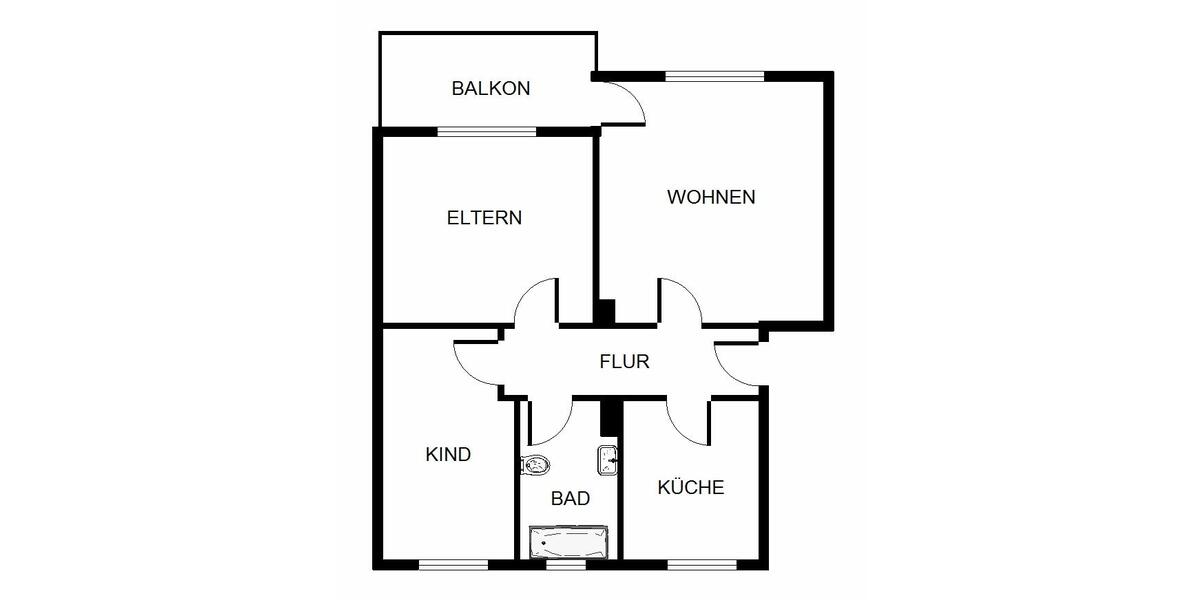 Etagenwohnung Gelsenkirchen Gelsenkirchen-Nord - 3 Zimmer, 63 m&sup2;, 439&euro; | Angebot:25377659