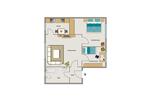 Erdgeschoßwohnung Gelsenkirchen Gelsenkirchen-Mitte - 3.5 Zimmer, 52 m&sup2;, 391&euro; | Angebot:26329868