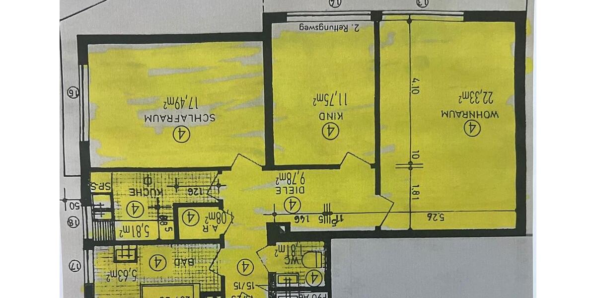 Etagenwohnung Ratingen Hösel - 3 Zimmer, 77 m&sup2;, 1.170&euro; | Angebot:26397854