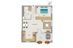 Erdgeschoßwohnung Essen Frillendorf - 2 Zimmer, 66 m&sup2;, 724&euro; | Angebot:26228000