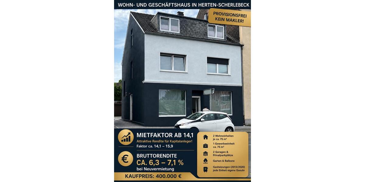 Mehrfamilienhaus, Wohnhaus Herten Bertlich - 400.000&euro; | Angebot:26836315