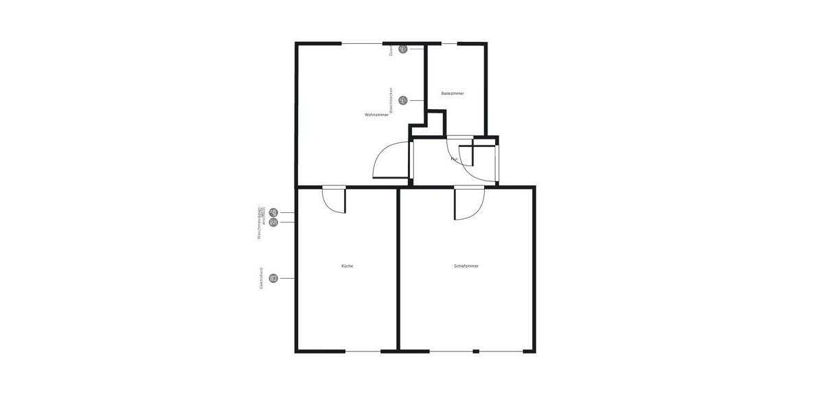 Erdgeschoßwohnung Bochum Bochum-Mitte - 2 Zimmer, 49 m&sup2;, 440&euro; | Angebot:25535322