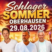 Schlager Sommer Oberhausen 2026 - Jörg Bausch, Andreas Lawo, Joel Gutje 29.08.2026 Sport- und Freizeitanlage neben dem Stadion Niederrhein