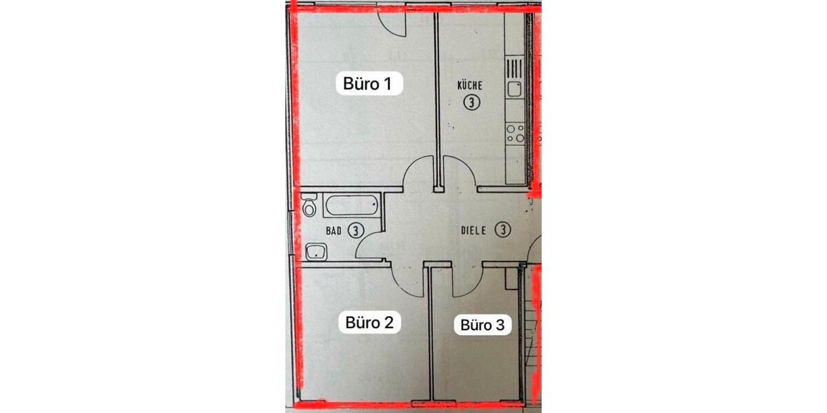 Büro,Praxis,Kanzlei 66qm zu Vermieten zimmer