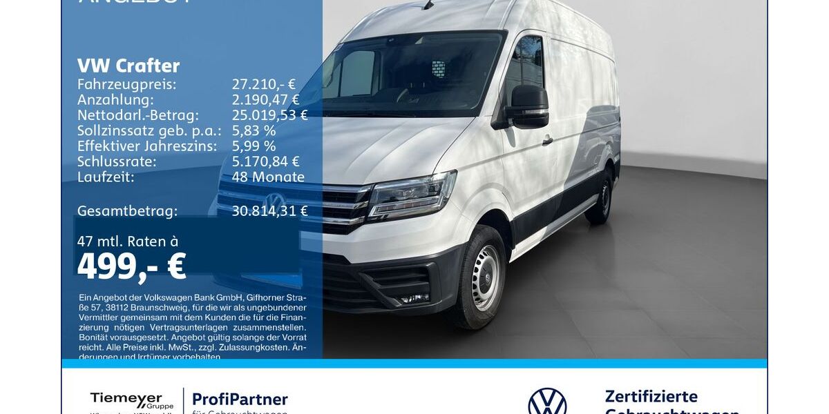 VW Crafter 80.422 km 26.740 &euro; Recklinghausen 45663