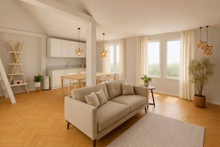 Erstbezug! Moderne 2,5-Zimmer-DG-Wohnung mit Klimaanlage & Weitbl 2.5 zimmer