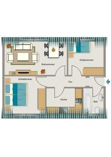 Dachgeschoßwohnung Duisburg Walsum - 3.5 Zimmer, 55 m&sup2;, 396&euro; | Angebot:25607990