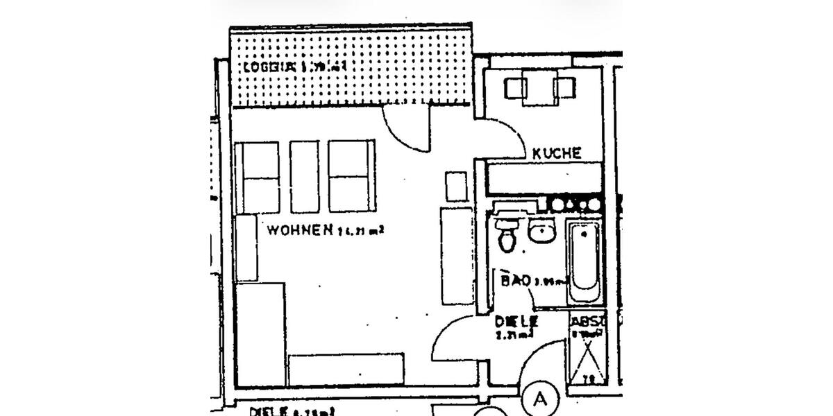 Etagenwohnung Duisburg Essenberg - 1 Zimmer, 40 m&sup2;, 59.000&euro; | Angebot:26862397