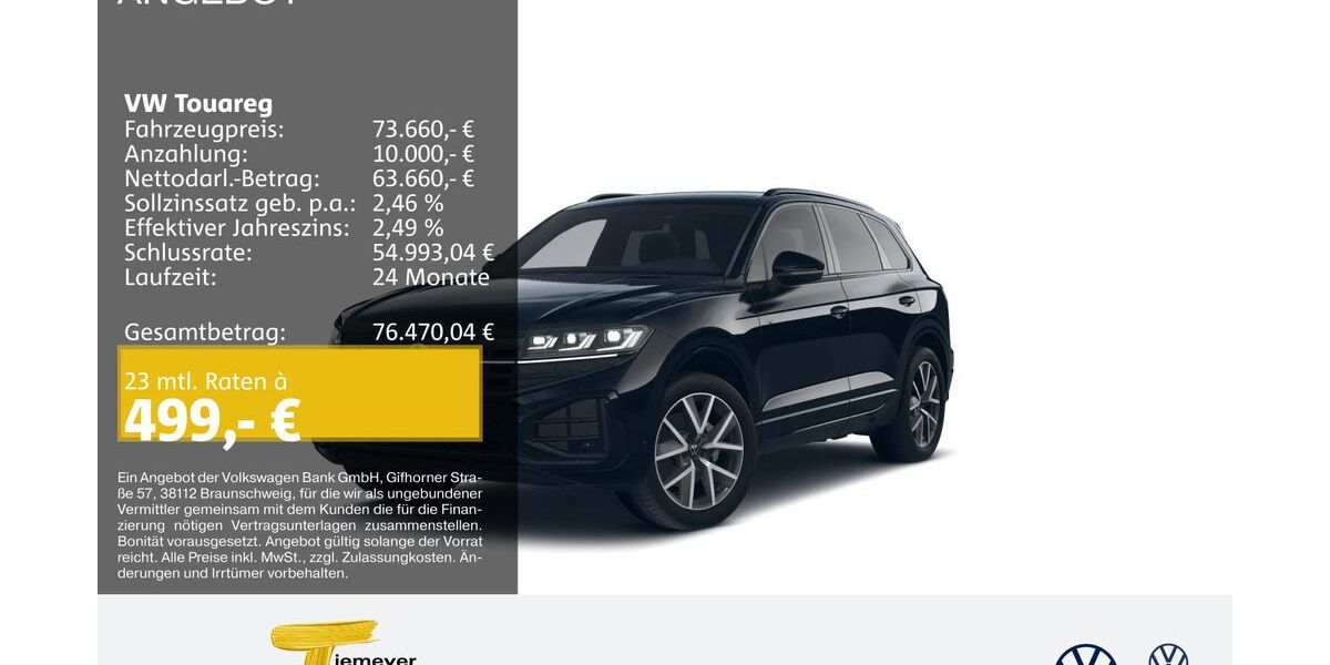 VW Touareg 18.844 km 73.660 &euro; Marl 45770