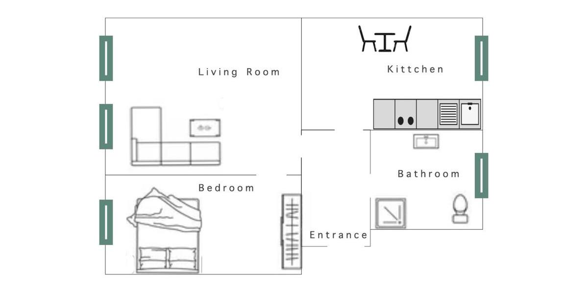 Etagenwohnung Wuppertal Elberfeld - 2 Zimmer, 45 m&sup2;, 990&euro; | Angebot:25231593