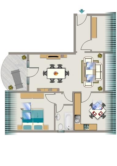 Dachgeschoßwohnung Herne Sodingen - 2.5 Zimmer, 61 m&sup2;, 387&euro; | Angebot:25141555