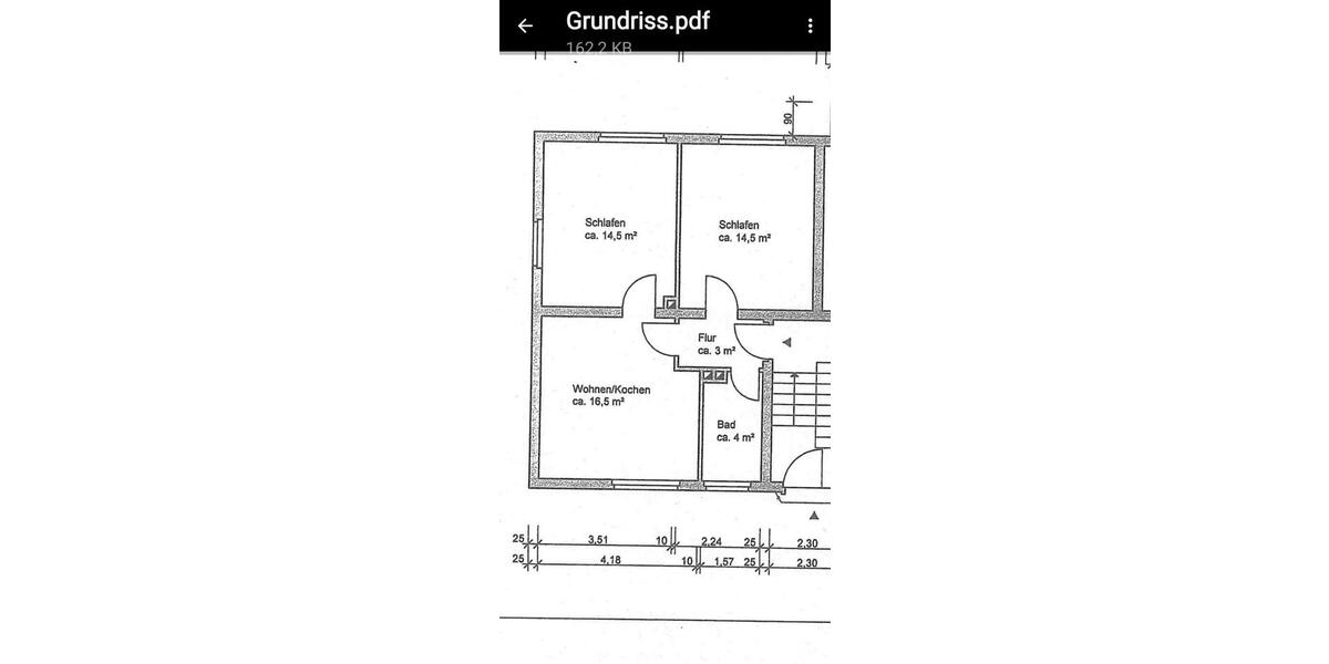 Dachgeschoßwohnung Gelsenkirchen Gelsenkirchen-Mitte - 2.5 Zimmer, 45 m&sup2;, 500&euro; | Angebot:25931885