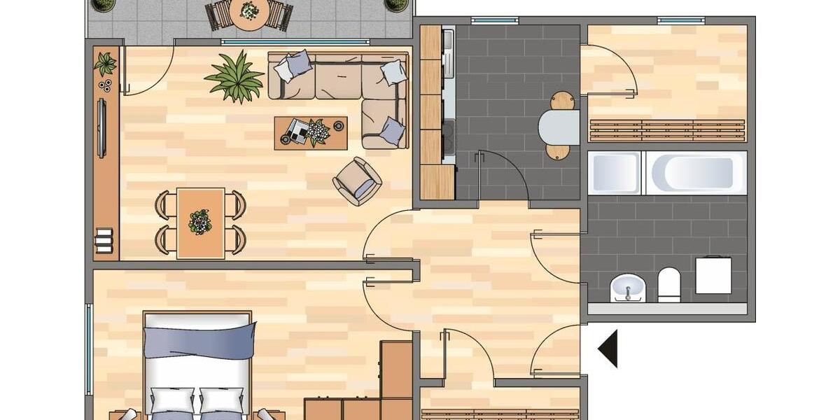 2-Zimmer-Wohnung mit Balkon in Velbert 2 zimmer