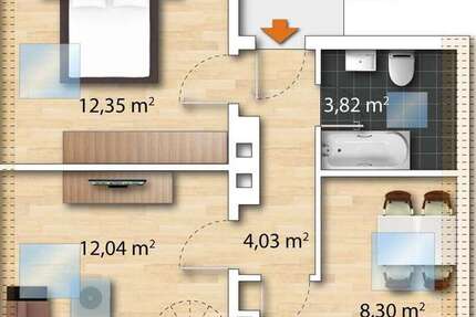 Wohnung zum Kaufen in Dortmund - Nordmarkt 78.000 € 48 m² 3 zimmer