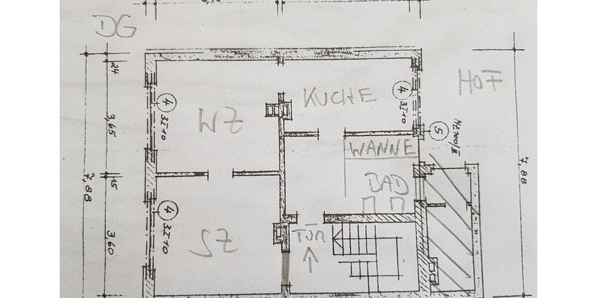 Gemütliche Single Wohnung , DG , 49qm , 2FH , DU.Homb.-Hochheide 2 zimmer
