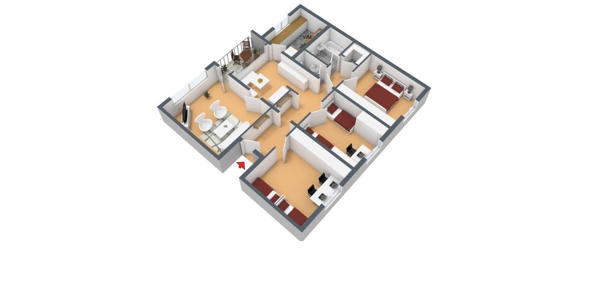 Etagenwohnung Wuppertal Dornap - 4 Zimmer, 99 m&sup2;, 829&euro; | Angebot:26151675